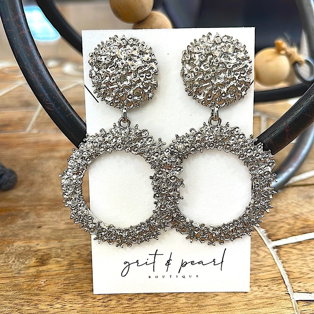 Silver hoop earrings